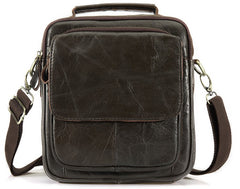 Cool Leather Mens Small Side Bag Messenger Bag Shoulder Bags for Men - iwalletsmen