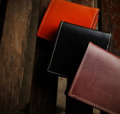 Handmade Leather Mens billfold Wallet Cool Slim Wallet Biker Wallet for Men