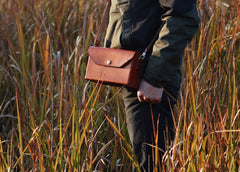 Handmade Leather Mens Box Bag Small Shoulder Bag Messenger Bag for Men - iwalletsmen