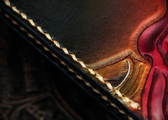 Handmade Leather Mah¨¡k¨¡la Tooled Mens billfold Wallet Cool Leather Wallet Slim Wallet for Men