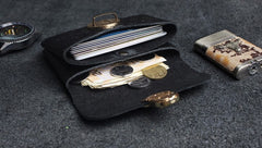 Handmade Leather Floral Mens Cool billfold Wallet Card Holder Small Card Slim Wallets for Men