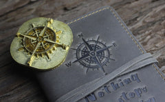 Handmade Leather Mens Cool billfold Wallet Passport Card Holder Small Card Slim Wallets for Men