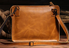 Vintage Small Leather Mens Messenger Bag Clutch Wristlet Shoulder Bag for Men - iwalletsmen
