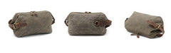 Cool Canvas Leather Mens Zipper Wristlet Bag Vintage Clutch Zipper Bag for Men - iwalletsmen