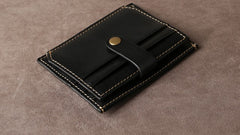 Genuine Leather Mens Cool Slim Front Pocket Wallet Leather Wallet Men Small Wallets  for Men