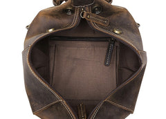 Vintage Leather Small Messenger Bag for men Shoulder Bag for men - iwalletsmen