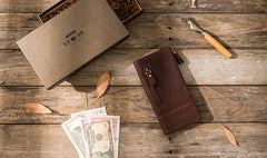 Cool Mens long Wallet Leather Bifold Wallet Long Wallets for Men - iwalletsmen