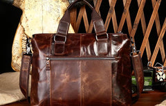 Vintage Leather Mens Briefcase Business Briefcase Cool Work Briefcase For Men - iwalletsmen