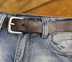 Genuine Leather Mens Leather Men Brown Black Belt for Men Cool Leather Belt