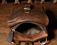 Cool Mens Leather Side Bag Belt Pouch Holster Belt Case Pack Waist Pouch for Men - iwalletsmen