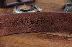 Genuine Leather Punk Rock Biker Trucker Mens Belt Men Black Coffee Belt for Men