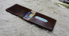Leather Mens Slim Front Pocket Bifold Small Wallets License Wallet for Men - iwalletsmen