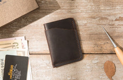 Leather Mens Card Holders Slim Front Pocket Wallet Card Wallet for Men - iwalletsmen