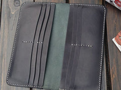 Handmade Leather Wallet Mens Clutch Wallet Cool Wallet Long Wallets for Men