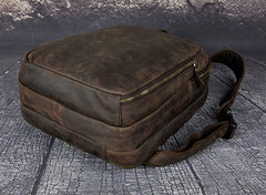 Cool Leather Mens Backpack Vintage Travel Backpack Satchel Backpack for men - iwalletsmen