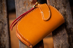 Handmade Leather Biker Mens Cool Car Key Wallet Coin Wallet Pouch Car KeyChain for Men