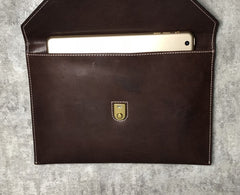 Genuine Leather Mens Clutch Cool Slim Wallet Zipper Clutch Wristlet Wallet for Men