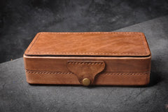 Handmade Leather Mens Box Wallet Wristlet Clutch Wallet Cigarette Box for Men - iwalletsmen