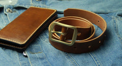 Handmade Vintage Leather Mens Belt Leather Belt for Men - iwalletsmen