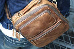 Cool Leather Mens Small Handbags Messenger Bags Shoulder Bag for men - iwalletsmen