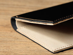 Black Leather Mens Small Wallet Bifold Wallet for Men - iwalletsmen