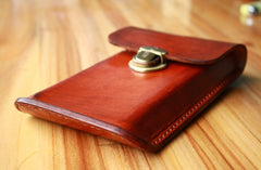 Handmade Cool Leather Belt Pouch Mens Waist Bag Cell Phone Holsters for Men - iwalletsmen