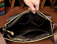 Cool Vintage Leather Mens Small Side Bag Messenger Bag Shoulder Bag for Men - iwalletsmen