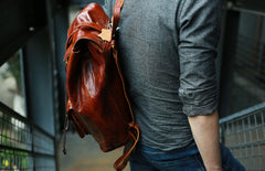 Handmade Leather Mens Backpacks Travel Backpacks Laptop Backpack for men - iwalletsmen