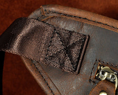 Cool Biker Mens Leather Drop Leg Bag Side Bag Belt Pouch Waist Bag Shoulder Bag for Men - iwalletsmen