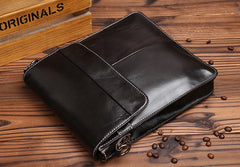 Cool Coffee Small Square Leather Mens Side Bag Messenger Bag Shoulder Bag for Men - iwalletsmen