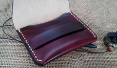 Handmade Leather Mens Slim Small Wallet Leather Card Wallets for Men - iwalletsmen