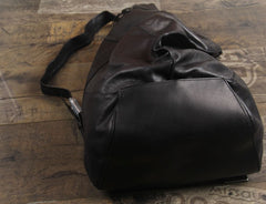 Genuine Leather Mens Cool Chest Bag Sling Bag Crossbody Bag Travel Bag Hiking Bag for men
