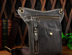 Leather Belt Pouch for Men Leg Drop Bags waist BAGs Shoulder Bag For Men - iwalletsmen