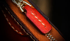 Handmade Leather Mens Tibetan Chain Biker Wallet Cool Leather Wallet Long Clutch Wallets for Men