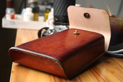 Handmade Cool Leather Belt Pouch Mens Waist Bag Cell Phone Holsters for Men - iwalletsmen
