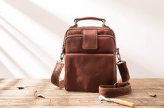 Cool Leather Mens Small Shoulder Bags Messengers Bag for Men - iwalletsmen