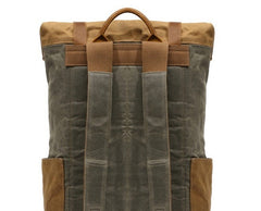 Waxed Canvas Mens Travel Backpacks Canvas School Backpacks Laptop Backpack for Men - iwalletsmen