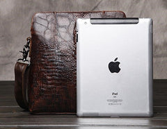 Cool Coffee Small Leather Mens Messenger Bag Shoulder Bag for Men - iwalletsmen