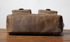 Handmade Leather Mens Cool Messenger Bag Work Bag Backpack Travel Bag Briefcase Bag for men