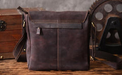 Handmade Leather Mens Cool Shoulder Bag Messenger Bag Chest Bag Bike Bag Cycling Bag for men