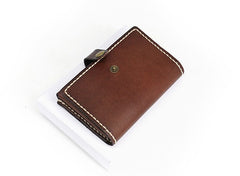 Leather Mens Small Card Wallets Front Pocket Wallet Cool Change Wallet for Men - iwalletsmen