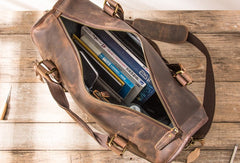Cool Vintage Leather Mens Weekender Bag Travel Bags Shoulder Bags for men - iwalletsmen