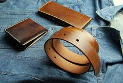 Handmade Vintage Leather Mens Belt Leather Belt for Men - iwalletsmen