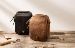 Leather Belt Pouch Phone Cases Mens Waist Bag Shoulder Bag for Men - iwalletsmen