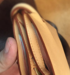 Handmade Leather Mens Cool billfold Leather Wallet Men Slim Wallet Bifold for Men