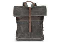 Waxed Canvas Mens Cool Backpacks Canvas Travel Backpack Canvas School Backpack for Men - iwalletsmen