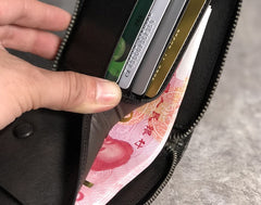 Genuine Leather Mens Cool billfold Leather Wallet Men Small Wallets Bifold for Men