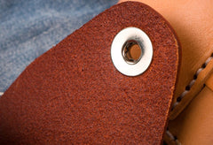 Handmade Leather Mens Leather Cigarette Case Cigarette Box Lighter Pocket Tobacco Pouch - iwalletsmen