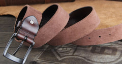 Genuine Leather Punk Rock Biker Trucker Mens Belt Men Black Coffee Belt for Men