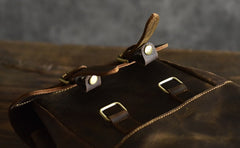 Handmade Leather Mens Cool Backpack Sling Bag Large Travel Bag Hiking Bag for men